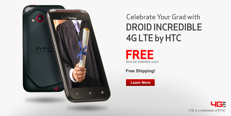 Free DROID Incredible 4G LTE